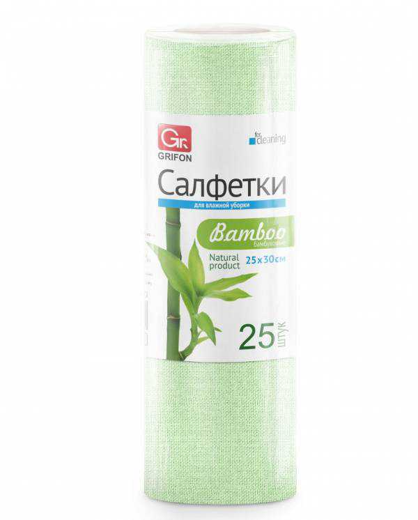 Салфетки бамбук 25*30см в рулоне