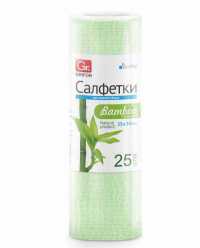 Салфетки бамбук 25*30см в рулоне