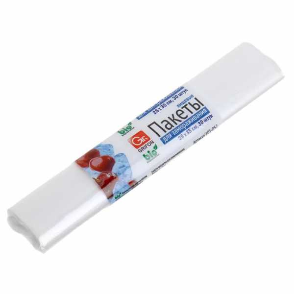 Пакет д/заморозки 3л 25*35см-18мкм Grifon 3610/6