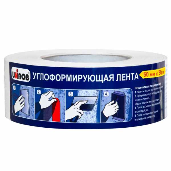 Лента углоформирующая UNIBOB 50мм*50м (Бумажная) 4052/72