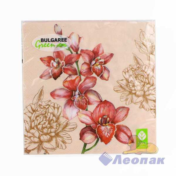 "Салфетка  ""Орхидея"" (20шт/15уп) 33*33см 3-х сл) 3151/17"