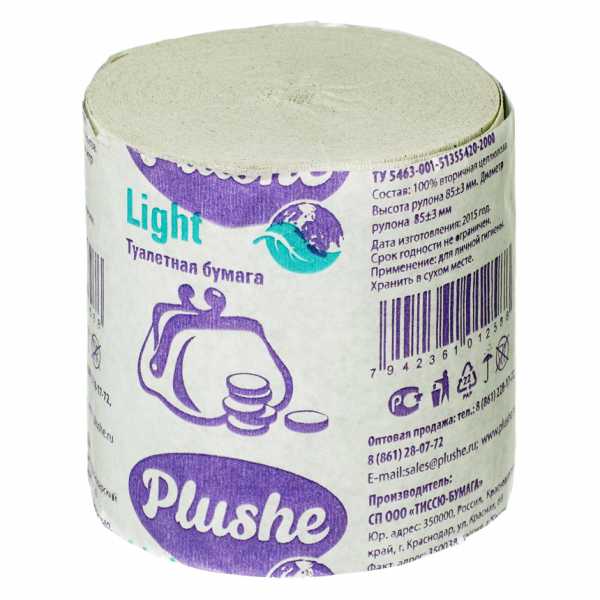 "Бумага туалетная ""PLUSHE Lightt"" (48шт/1уп)"