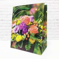 Пакет Ламинир."Цветы" 12*15*5,5 (20шт) 0827/067